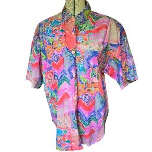 Vintage 80s Hot Gossip New York Button Up Shirt Size L